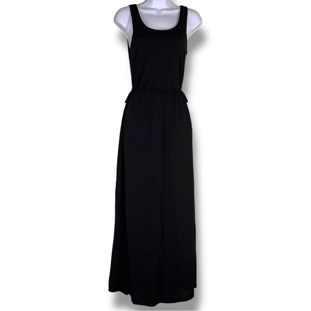 Small Rue21 Black Maxi Dress Sleeveless Stretch Lined Classic Goth